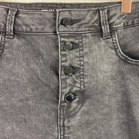MAURICES Black Mineral Washed High Rise Everflex Skinny Jeans Size 14 Short - Picture 7 of 11